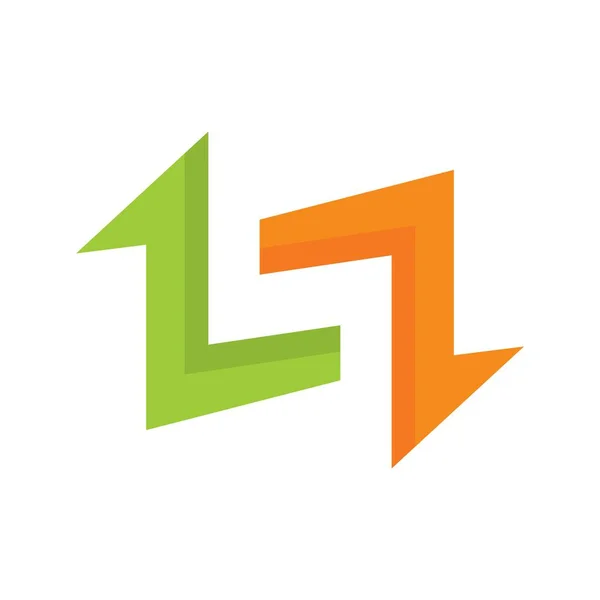 Lettera Freccia Logo Vettoriale Icona Illustrazione Design — Vettoriale Stock