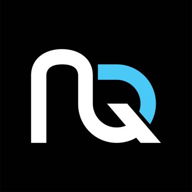 NQ harfi logo vektör illüstrasyon tasarımının başlangıcı