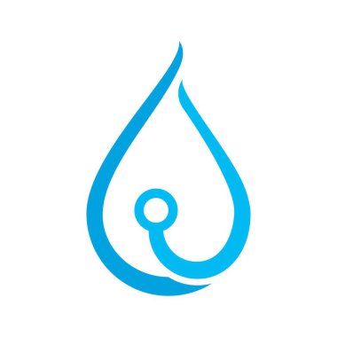 su teknoljisi logo vektör simgesi basit illüstrasyon tasarımı 