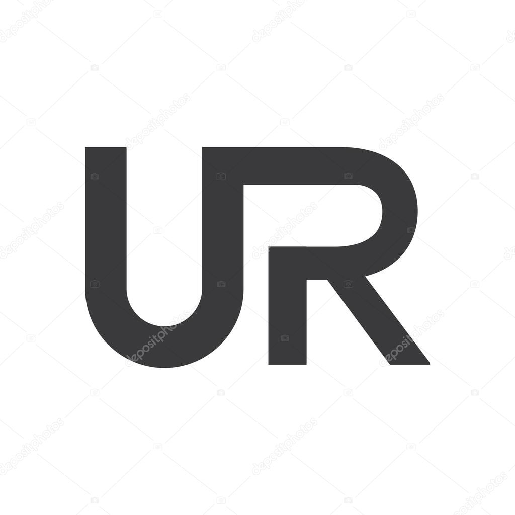 Ur letter logo vector icon illustration design