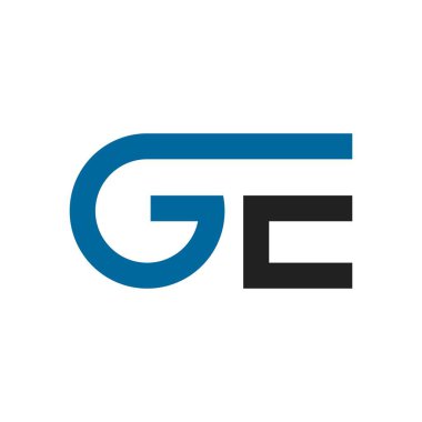 ge harfi logo vektör çizim tasarımı imzası 