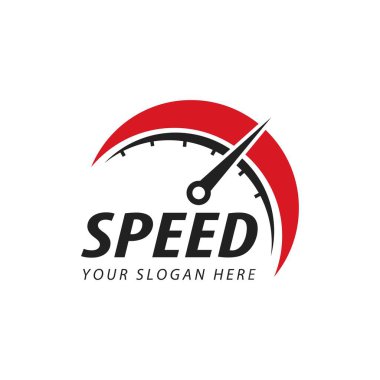 Hız logosu daha hızlı şablon vektör resimleme tasarımı 