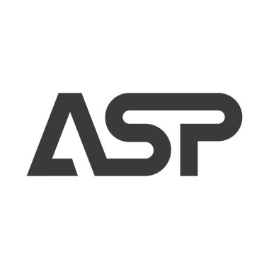 asp harf logo vektör simgesi tasarımı 