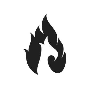 Alev Logosu Vektör Simgesi Yağ, gaz ve enerji logosu kavramını ateşle