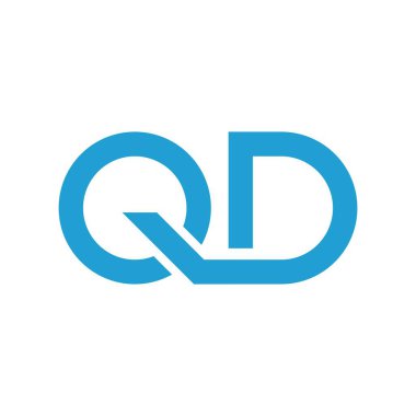 QD harf logo vektör çizim tasarımı imzası  