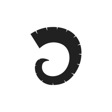 Keçi boynuzu logo vektör simgesi basit illüstrasyon tasarım şablonu