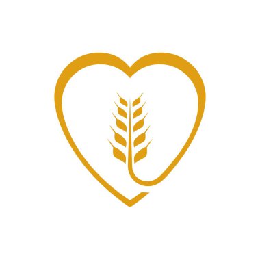 Tarım buğday logosu vektör ikonu tasarımı