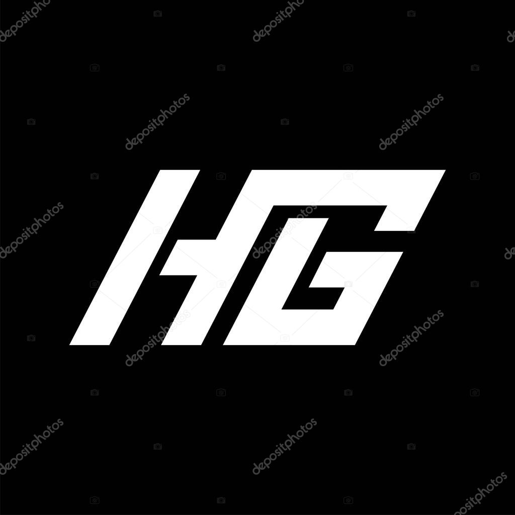 Sign of hg letter vector icon illustration design