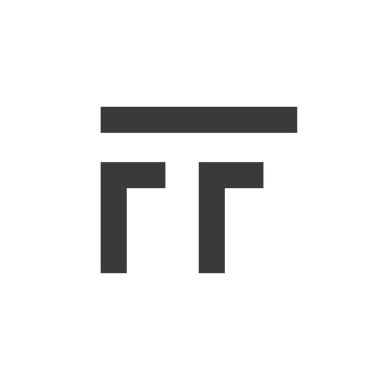 çift f ilk harf logo vektör illüstrasyon tasarımı 