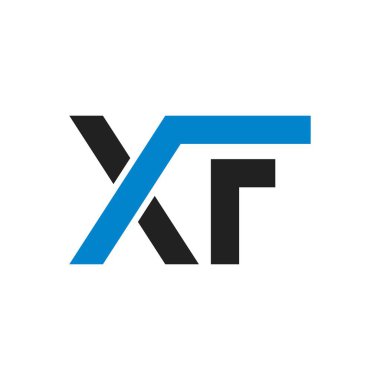 xf harfi logo vektör illüstrasyon tasarımını imzala 