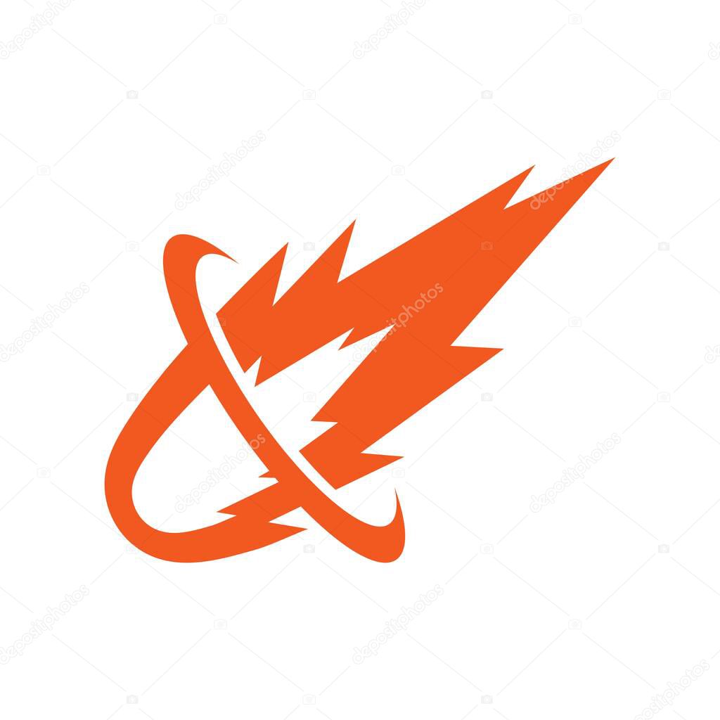 Meteor,meteorite logo vector template design