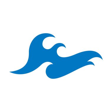 mavi dalgalar logo vektör illüstrasyon tasarımı