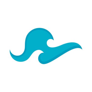 mavi dalgalar logo vektör illüstrasyon tasarımı