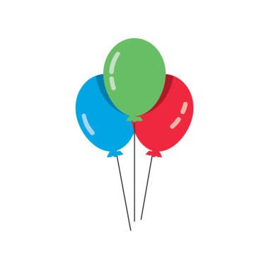 tam renkli balon logo vektör çizimi işareti 