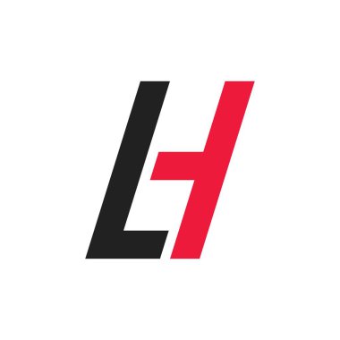 İlk lh harfi logo vektör illüstrasyon tasarımı 