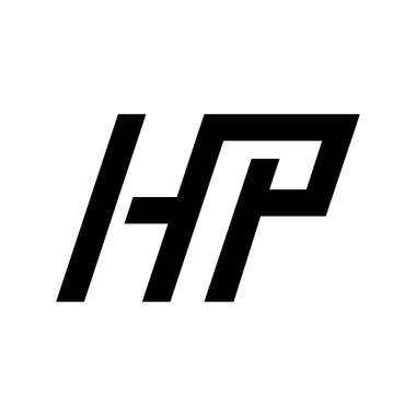 HP harf logo vektör resimleme tasarımı imzası 