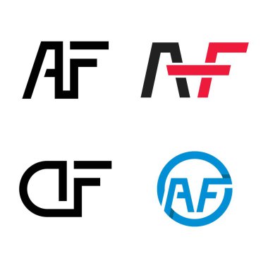 AF harfi logo vektör resimleme tasarımı imzası 
