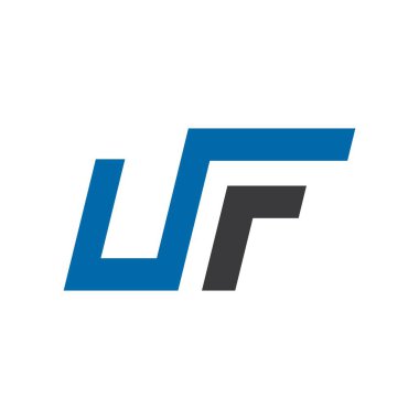 Uf harfinin işareti lgo tasarımı. uf başlangıç logo simgesi, basit uf resim tasarımı.