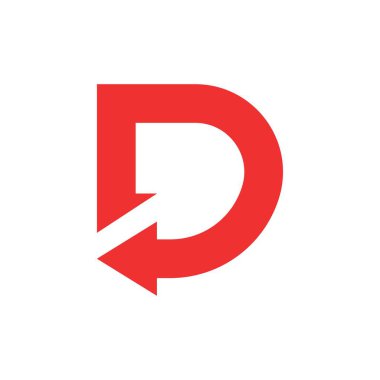 d ok logo vektör simgesi. d ok logosu illüstrasyon tasarımı ile imza.