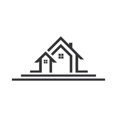 ev logo vektör illüstrasyon tasarımı, basit logo vektör simgesi. 