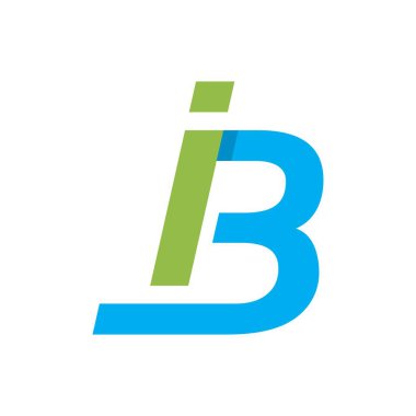 ib ilk logo harf vektör illüstrasyon tasarımı