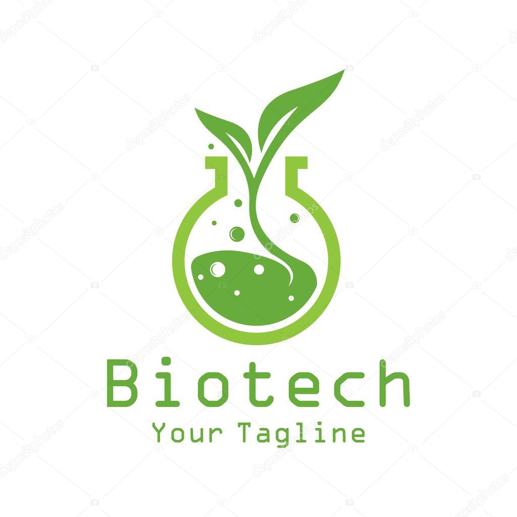 Biotech, bio technology logo vector icon illustration design
