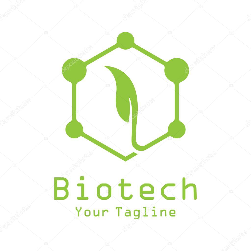Biotech, bio technology logo vector icon illustration design