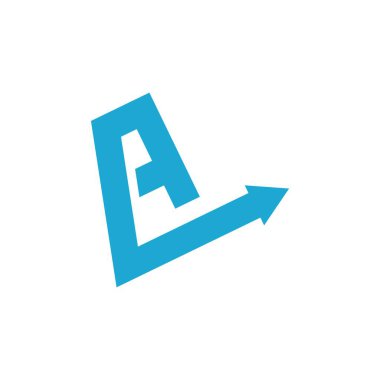 ok logo vektör resimleme tasarımı ile birleştirilmiş bir harf işareti 