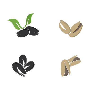 Fıstık fıstığı logo vektör resim tasarımı 