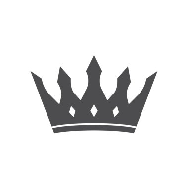 taç minimalist logo vektör resimleme tasarımı işareti 