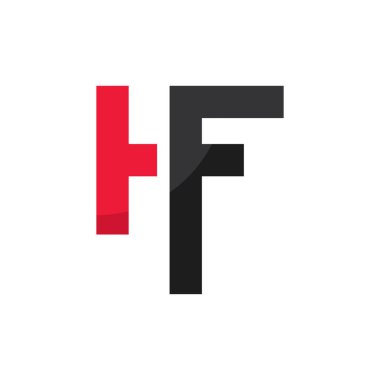 hf ve fh harf logosu, soyut hf ve fh logo çizim tasarımı işareti 