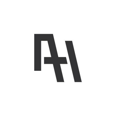 ah harf logo vektör illüstrasyon tasarımı işareti 