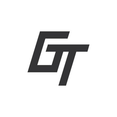 gt gt harf logo vektör resimleme tasarımı imzası 