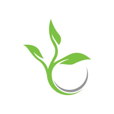 Eko doğa logo vektörü, doğa bakım logo vektörü ikon çizimi tasarımı 