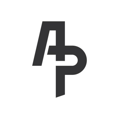 ap harfi logo vektör illüstrasyon tasarımı imzası 