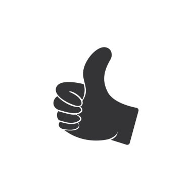 Tamam logo vektör simgesi, iyi el hareketi logo resimleme tasarımı 