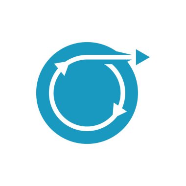 mavi çember logo vektör resimleme tasarımı  