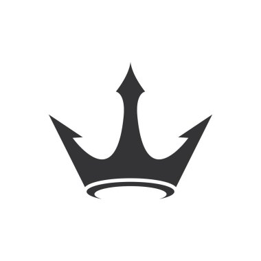 En küçük taç logo vektör simgesi tasarımı 