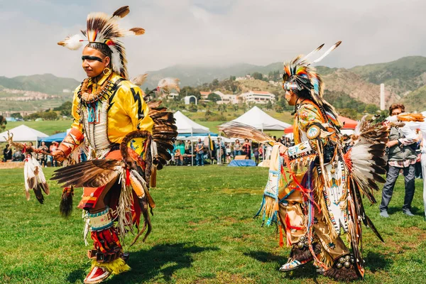 캘리포니아주 2023 추석의 행사와 부족간의 블러프 공원은 Annual Chumash Day — 스톡 사진