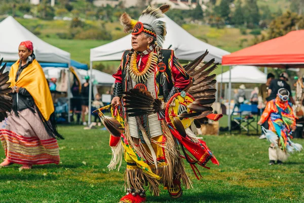 캘리포니아주 2023 추석의 행사와 부족간의 블러프 공원은 Annual Chumash Day — 스톡 사진