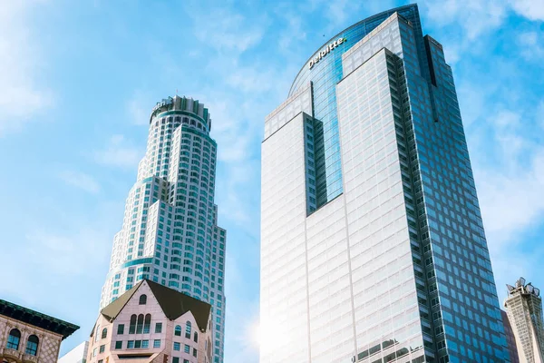 Los Angeles Californië Verenigde Staten April 2023 Bank Tower Deloitte — Stockfoto