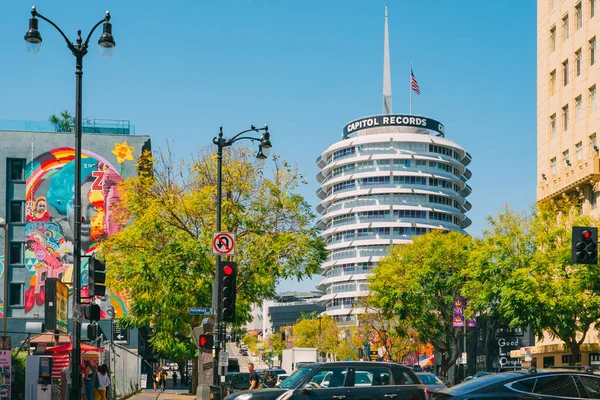 Λος Άντζελες Καλιφόρνια Ηπα Απριλίου 2023 Κτίριο Της Capitol Records — Φωτογραφία Αρχείου