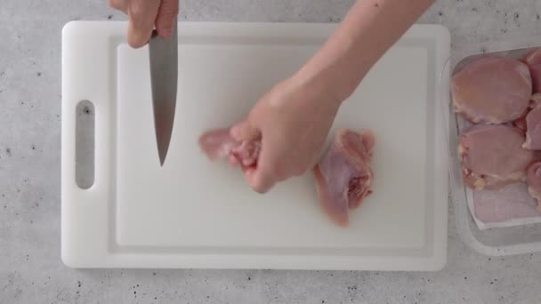 Marinerad Kyckling Filé Recept Närbild Beredning — Stockvideo