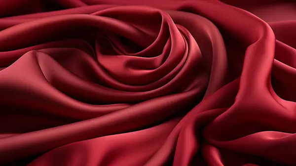 Red silk abstract texture background with a smooth flowing fabric. Rich color, Elegant red silk or satin luxury cloth texture. AI-generated image