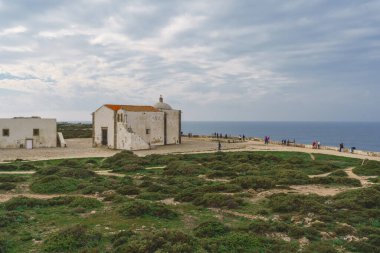 Sagres, Portekiz - 29 Aralık 2023. Portekiz 'deki Fortaleza de Sagres' i keşfediyorum. Kalenin içinde..