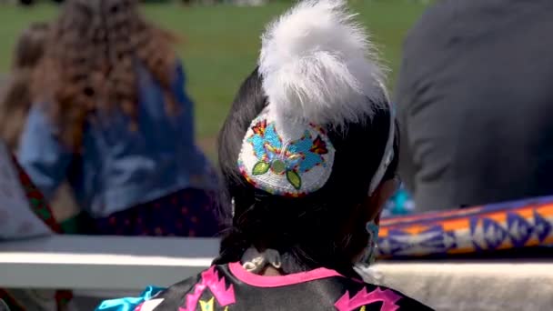 Malibú California Abril 2024 Día Chumash Pow Wow Reunión Intertribal — Vídeo de stock