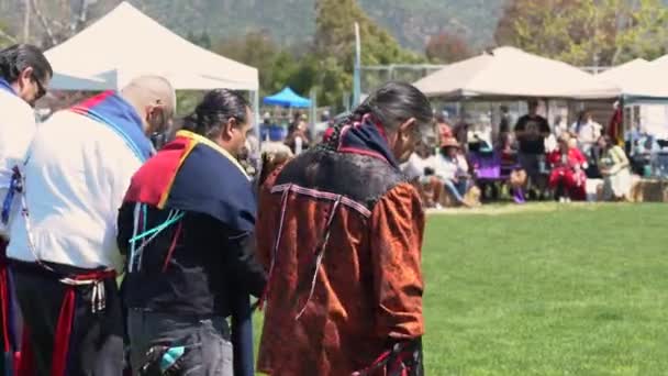 Malibu Californië April 2024 Chumash Day Pow Wow Inter Tribale — Stockvideo