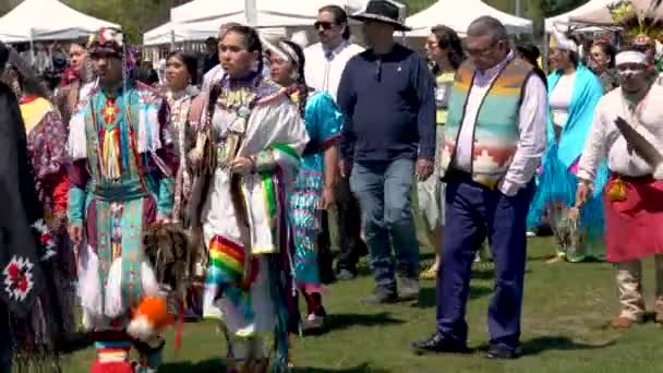 Malibu Kalifornia Állam 2024 Április Chumash Day Pow Wow Törzsközi — Stock videók