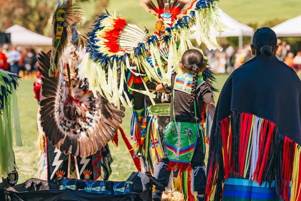 stock image Malibu, California. April 6, 2024.  Chumash Day Pow Wow and Inter-tribal Gathering. The Malibu Bluffs Park is celebrating 24 years of hosting the Annual Chumash Day Powwow.