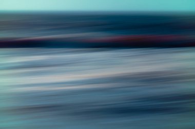 Mavi okyanus soyut deniz manzarası. Hareket bulanıklığı, kopyalama alanı